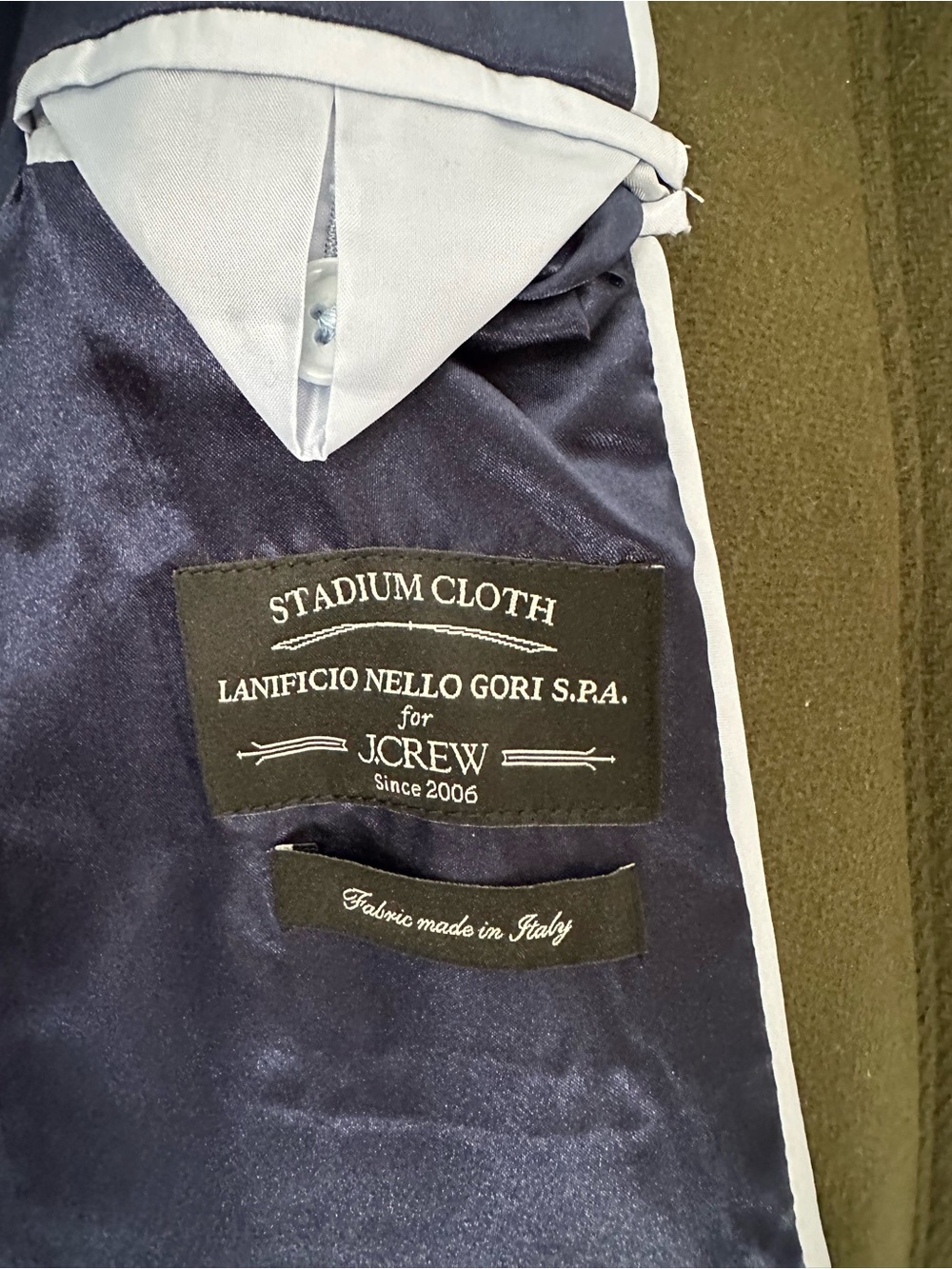 NWT J.Crew Toscana Coat Italian Stadium-Cloth Wool Blend Dark Moss 6 - Picture 4 of 9